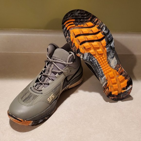 Nike React SFB Carbon Dark Stucco/Black/Orange Men's Outdoor Athletic Shoes - Picture 6 of 9